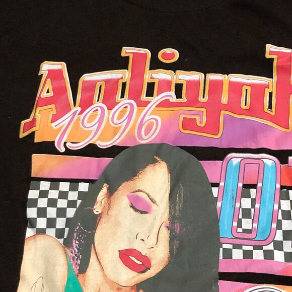 Retro repro of 96 Aaliyah Graphic Tee, 1979 R & B More Than A Woman SZ L - Picture 3 of 8
